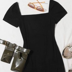 Knitted black romper